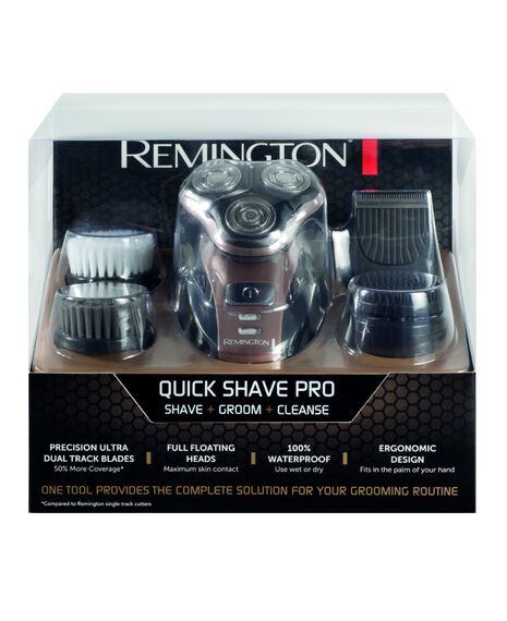 Quick Shave Pro XR1415AU Electric Shaver with 4 Grooming and Cleansing Heads